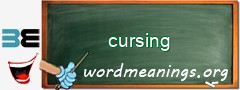 WordMeaning blackboard for cursing